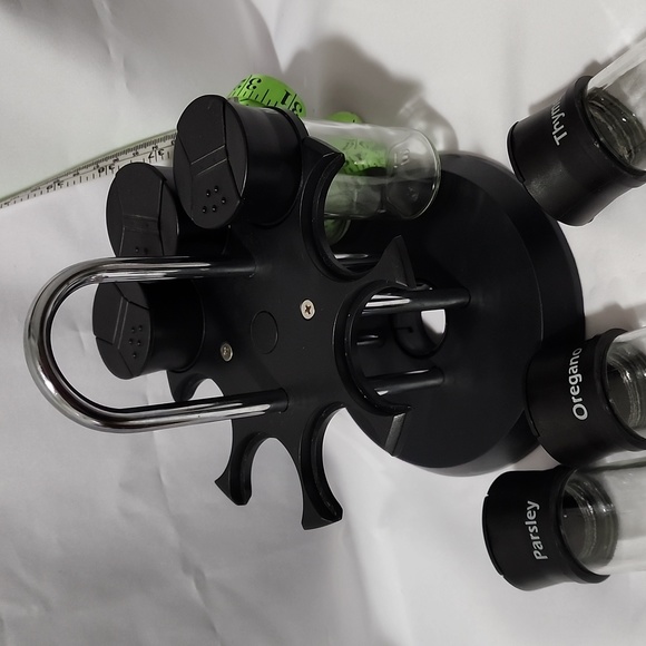 Spice Rack with 8 Jars, metal rotating carousel - Picture 7 of 9